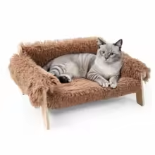 Legowisko dla Kota Premium – Podwyższona Sofa z Drewnianymi Nóżkami
