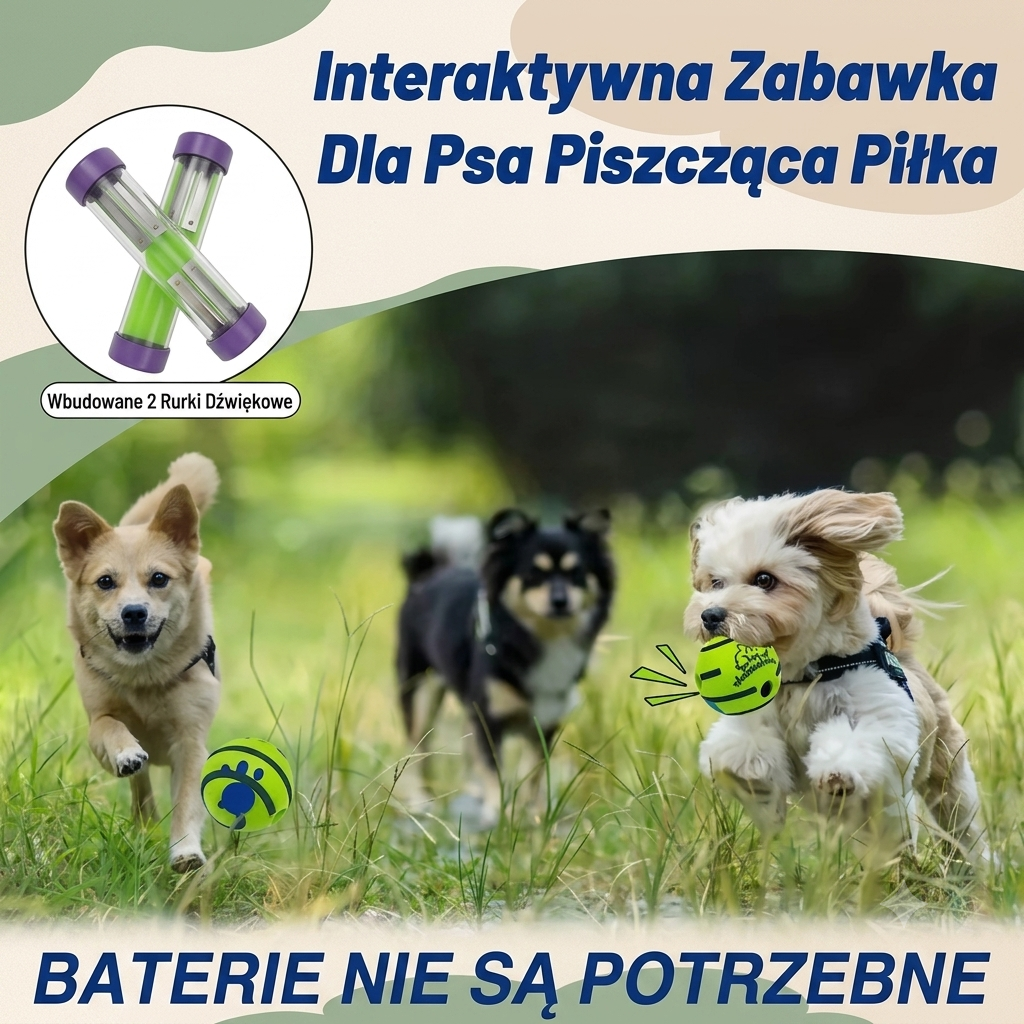 Interaktywna Piłka dla Psa – Zabawka Edukacyjna IQ Stymulująca Aktywność
