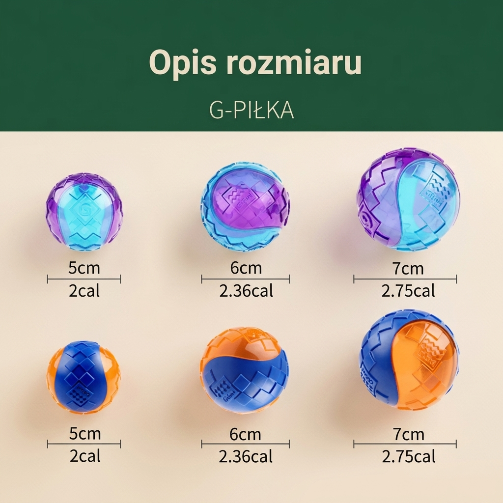 Piszcząca Piłka dla Psa – Gumowa Zabawka do Gryzienia i Aportowania