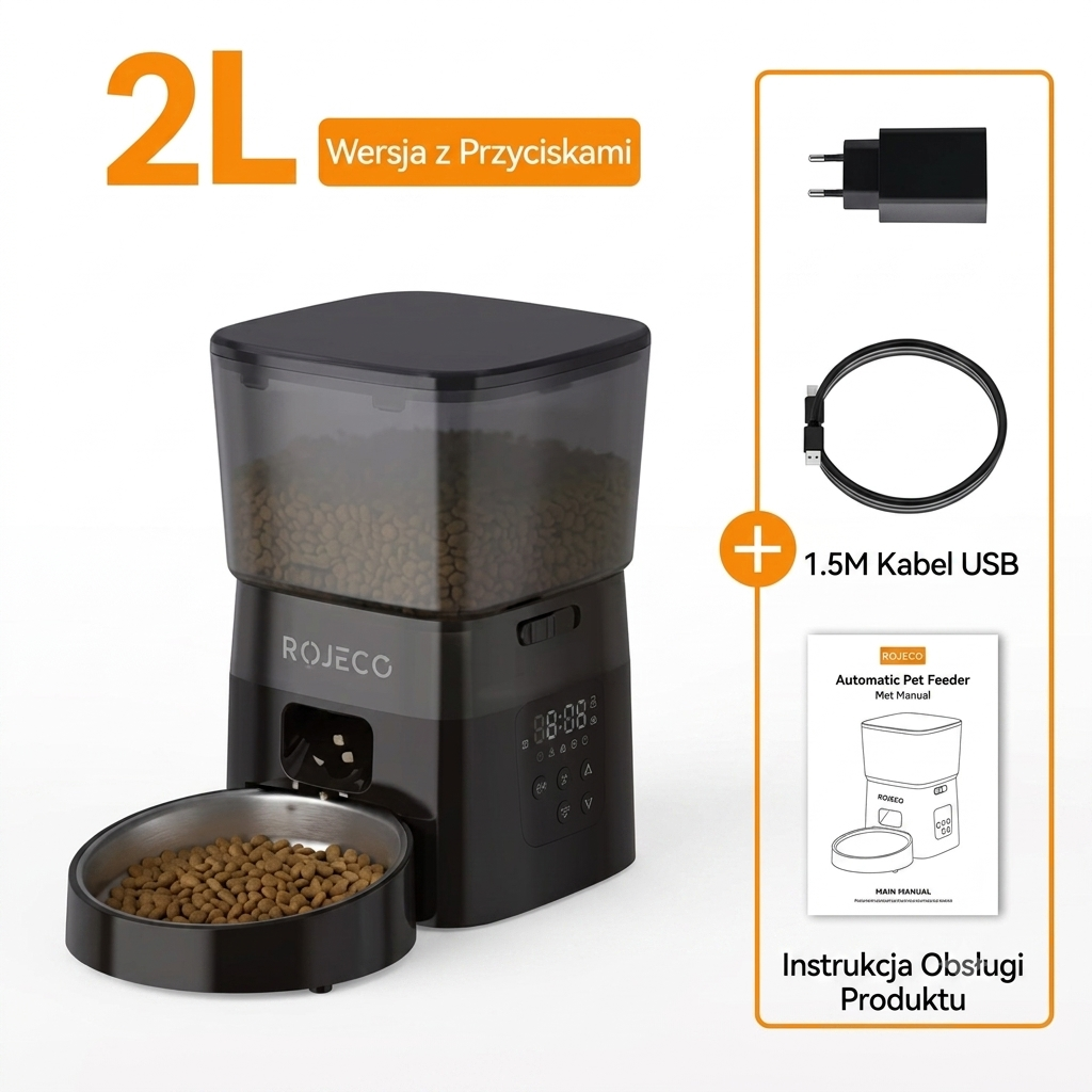 Automatyczny Karmnik dla Kota i Psa 3L – Inteligentny Dozownik Suchej Karmy