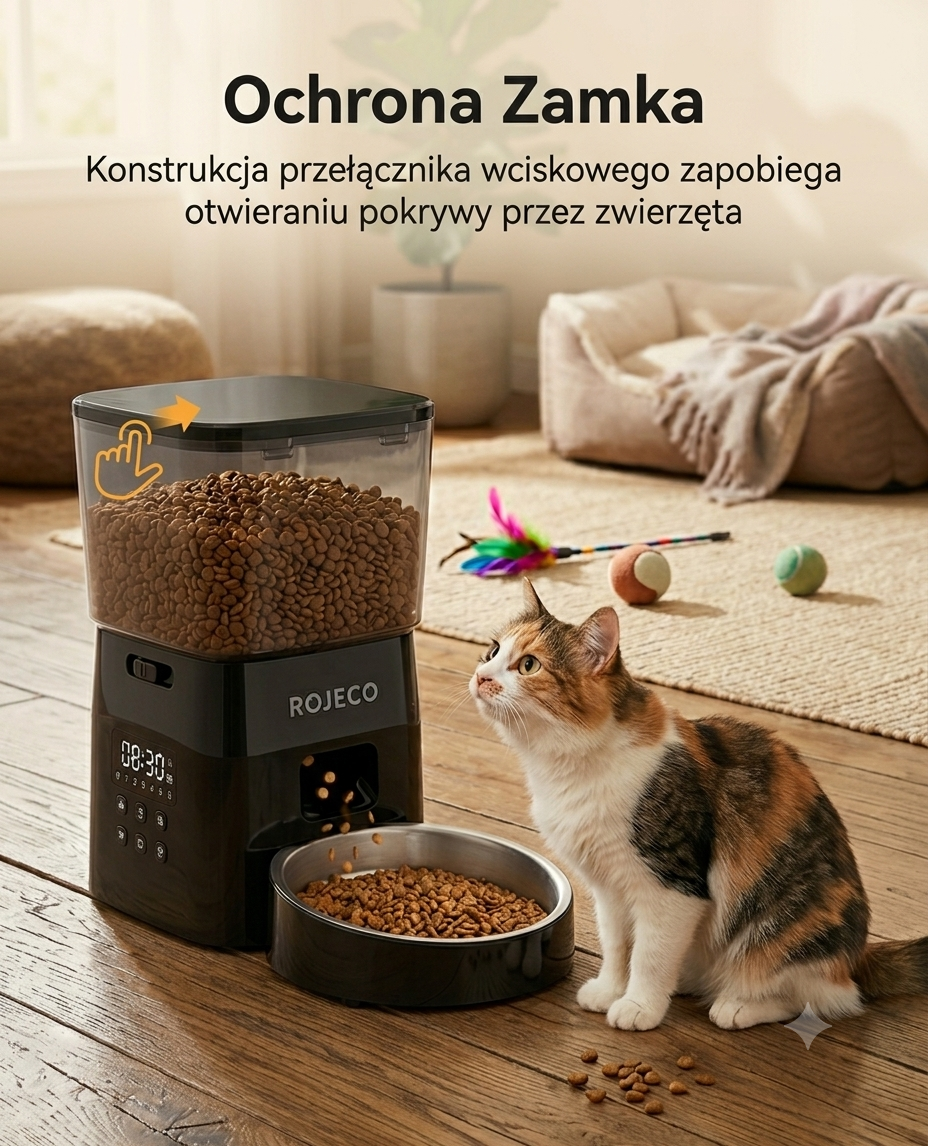 Automatyczny Karmnik dla Kota i Psa 3L – Inteligentny Dozownik Suchej Karmy